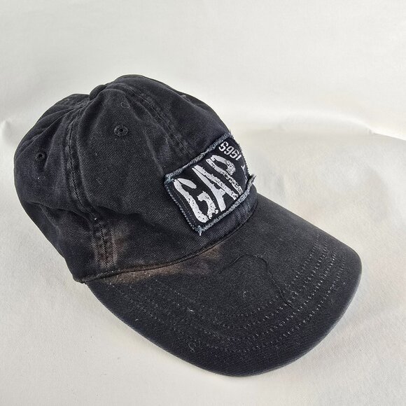 Gap Hat Mens M/L Black Cap Fitted Stretch Fit Baseball Logo Casual Cotton Twill - Picture 1 of 11